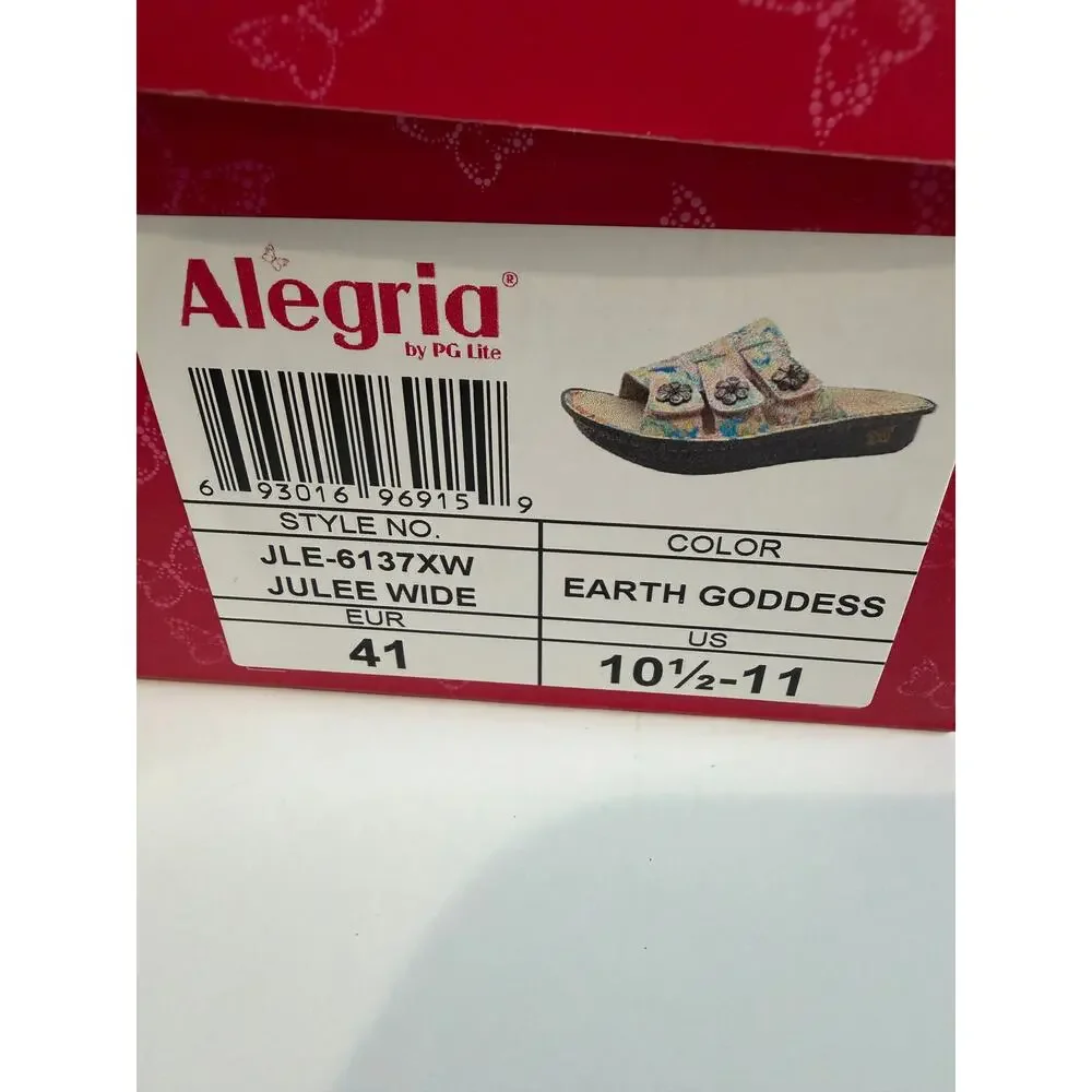 Alegria Julee WIDE Earth Goddess Sandals Floral Womens Shoes EU 41 10.5-11 NEW